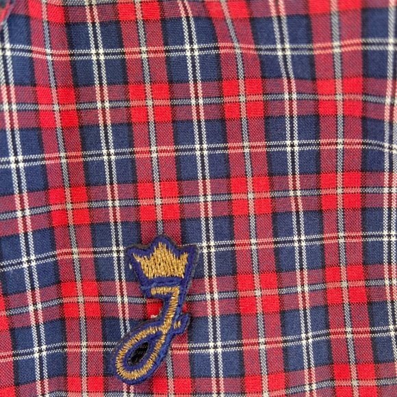 Jacadi Boy's Plaid Shirt with Contrast Detail Cuff in Size 5 EUC - Picture 2 of 14